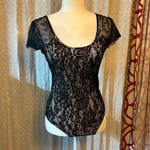 Black lace bodysuit